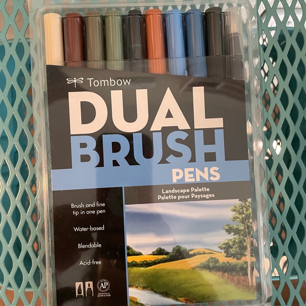 Tombow brush markers and zebra mid liner bundle for sale